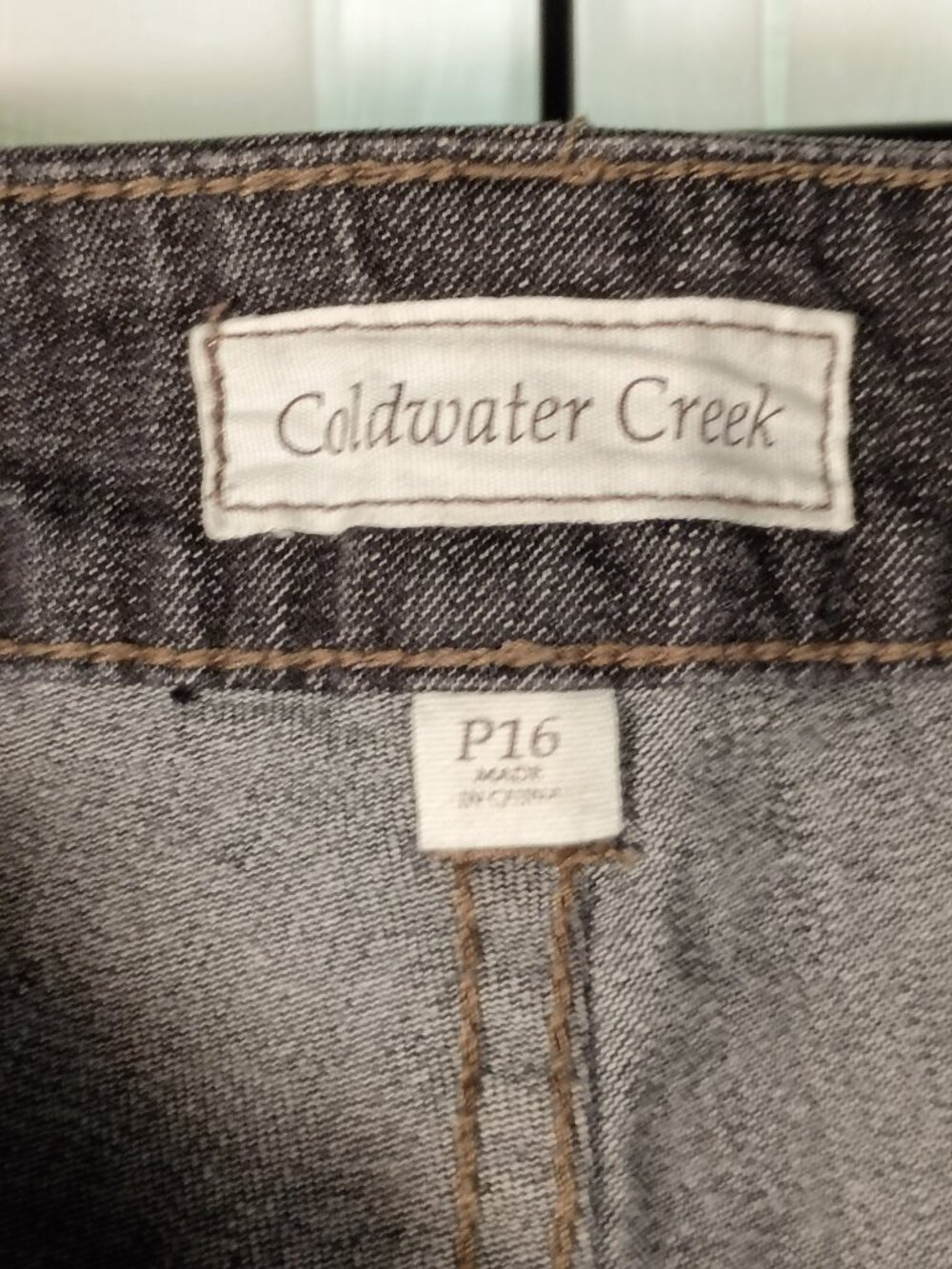 Coldwater Creek Light Black Wash Denim Bootcut Jeans Size P16